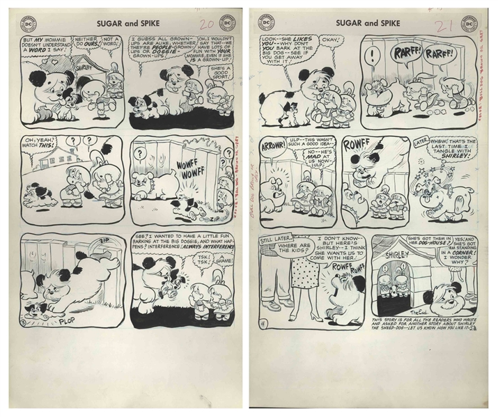 Sheldon Mayer Original Hand-Drawn ''Sugar and Spike'' Comic Book -- Complete Issue Comprised of 26 Pages From the April 1958 Issue #15